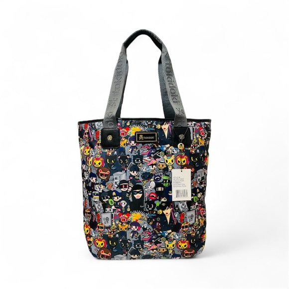 NEW Tokidoki Robbery Print Tote Bag Shopper Shoulder Bag Purse Rare HTF NWT - Picture 3 of 5
